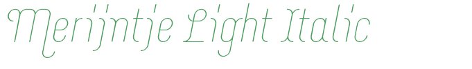 Merijntje Light Italic
